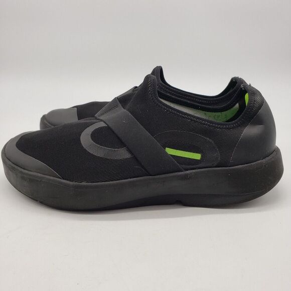 Oofos OOmg Low Shoes Mens Size 10 Black Green Recovery Slip On Comfort Walking - Picture 4 of 13